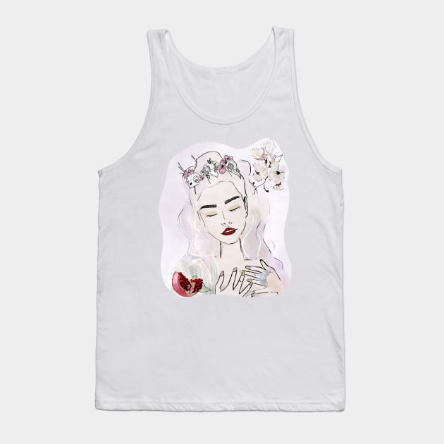 Persephone - Greek Mythology Tank Top by Witchling Art